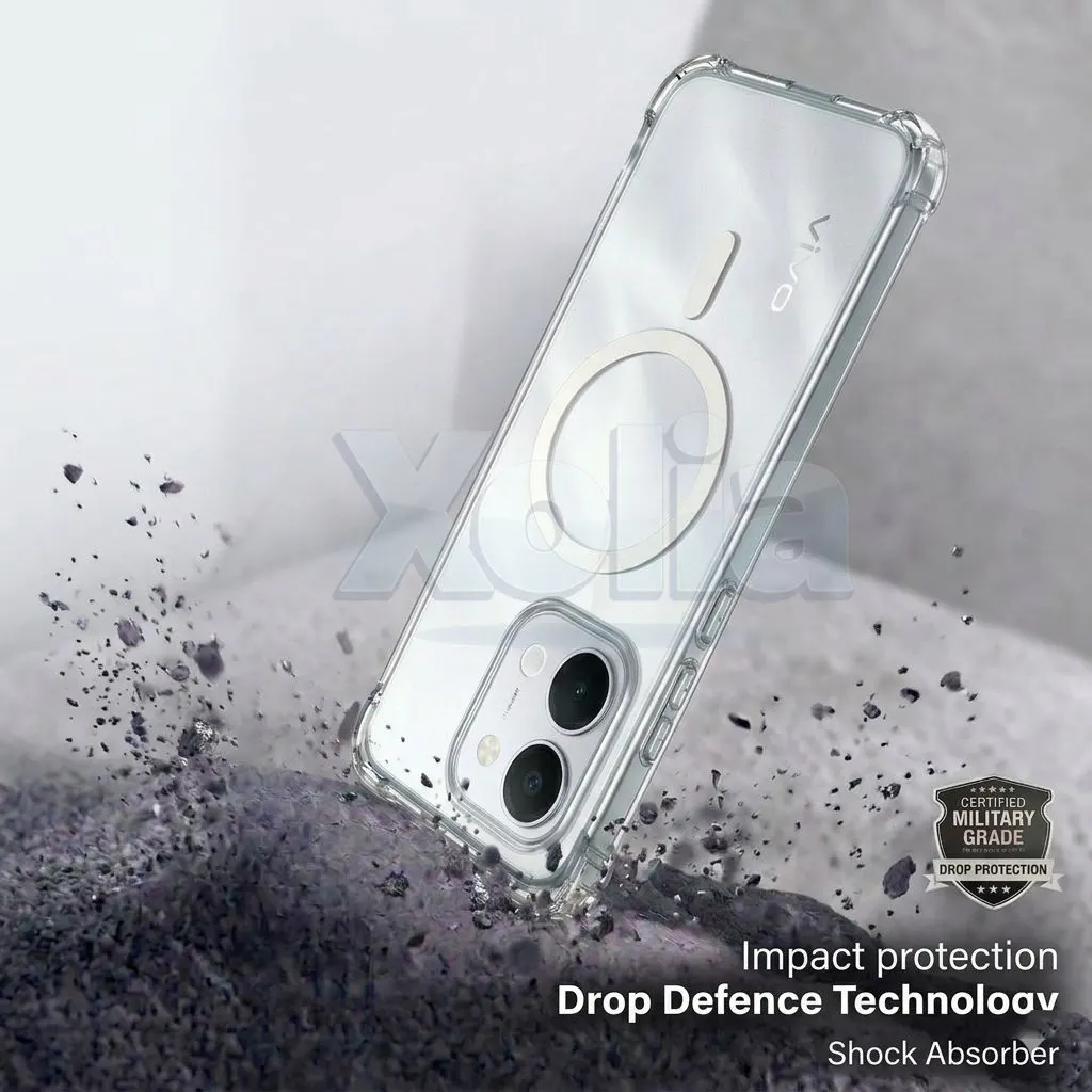 Xolia Back Cover for Vivo T5x 5G (Transparent, Shock Proof, Polycarbonate, Pack of: 1) — image 2 of 4