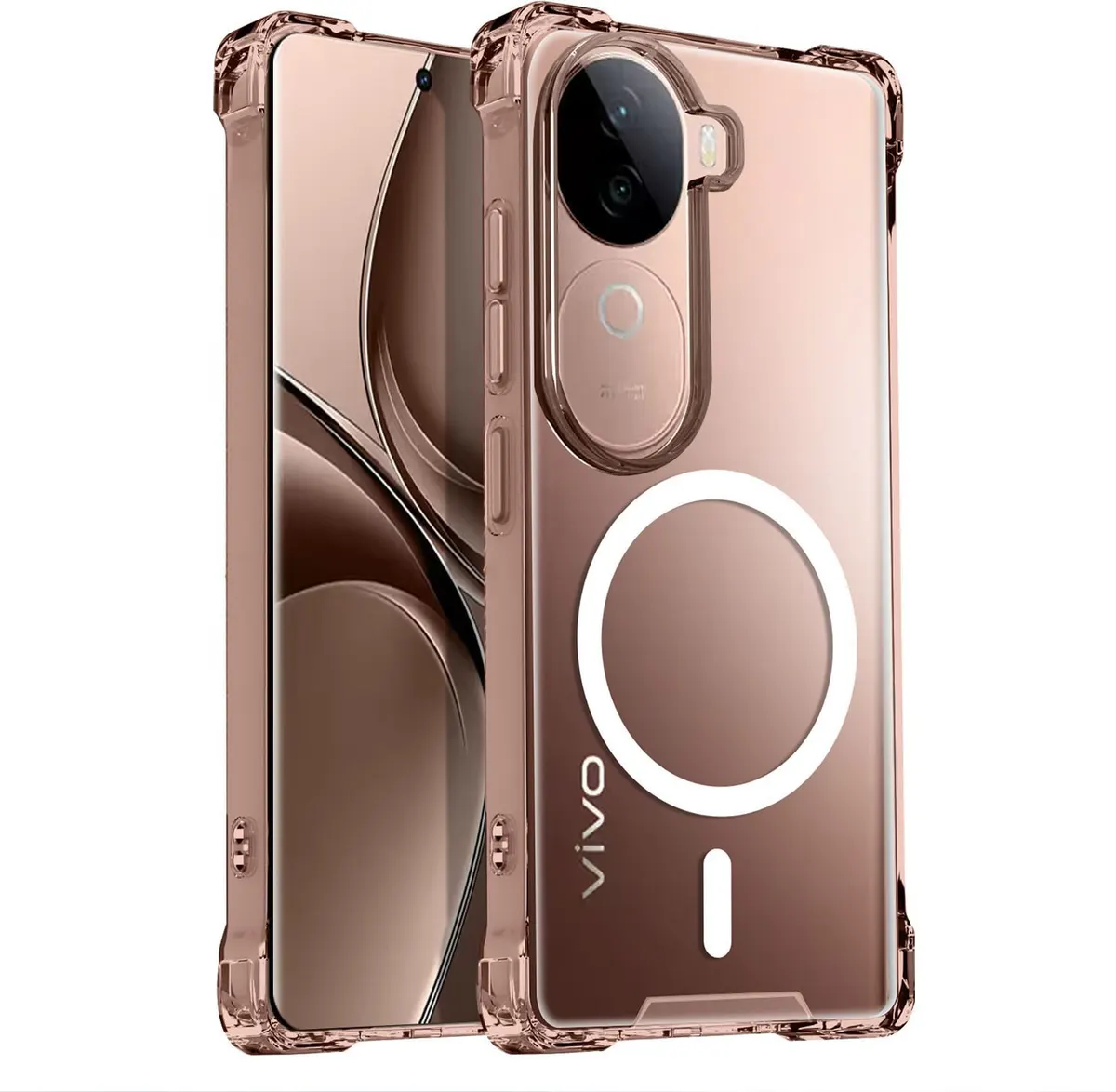 Xolia Back Cover for vivo V40e 5G (Transparent, Shock Proof, Polycarbonate, Silicon, Pack of: 1)