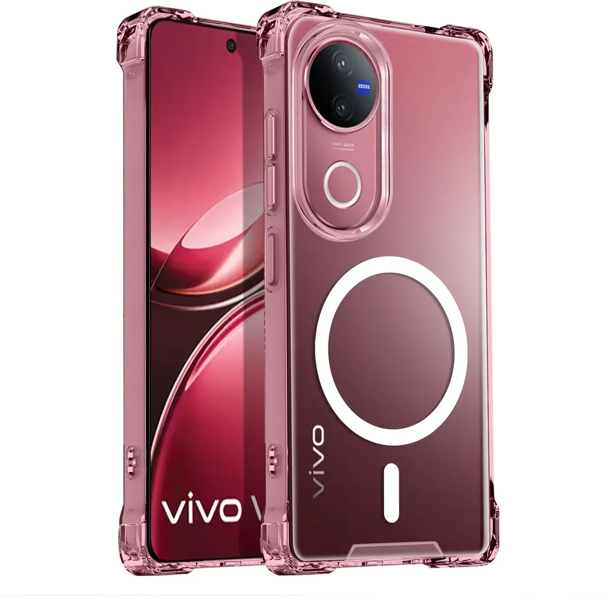 Xolia Back Cover for vivo V50 5G (Transparent, Shock Proof, Polycarbonate, Silicon, Pack of: 1)