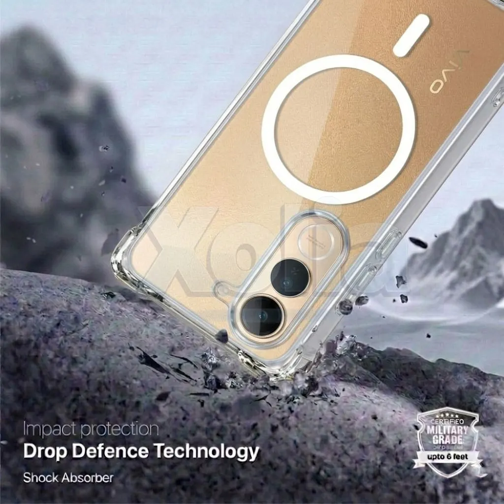 Xolia Back Cover for Vivo V50 Lite 5G (Transparent, Shock Proof, Polycarbonate, Silicon, Pack of: 1) — image 2 of 4