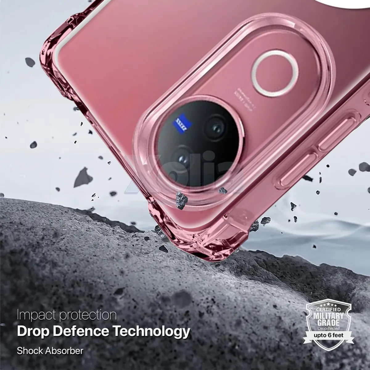 Xolia Back Cover for Vivo V50 5G Elite Edition (Transparent, Shock Proof, Polycarbonate, Silicon, Pack of: 1) — image 4 of 5