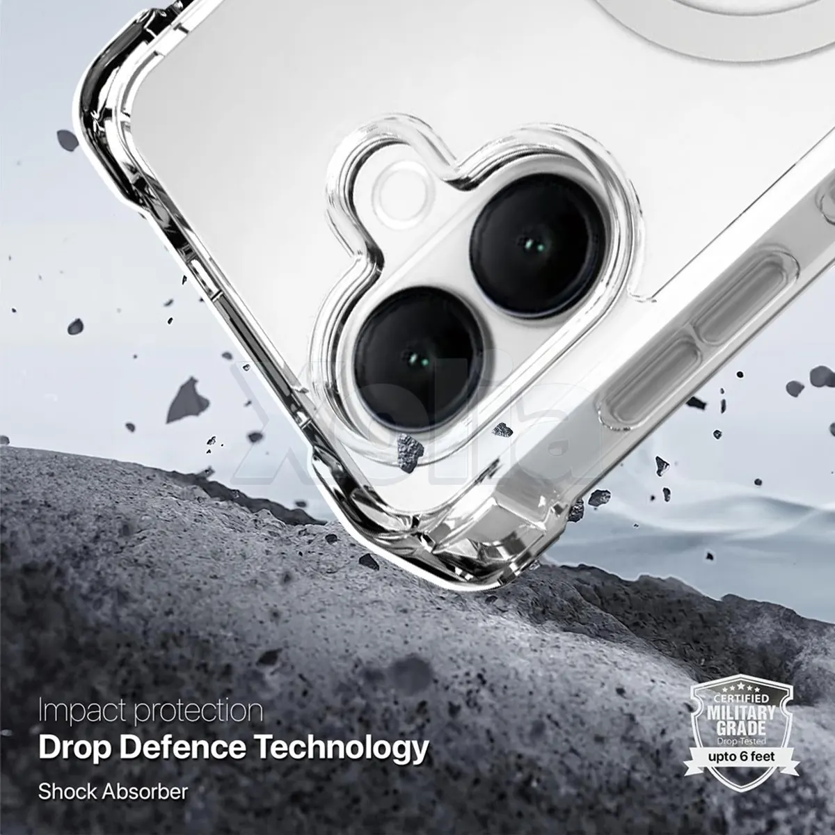 Xolia Back Cover for VIVO V60 Lite 5G (Transparent, Shock Proof, Polycarbonate, Silicon, Pack of: 1) — image 4 of 5