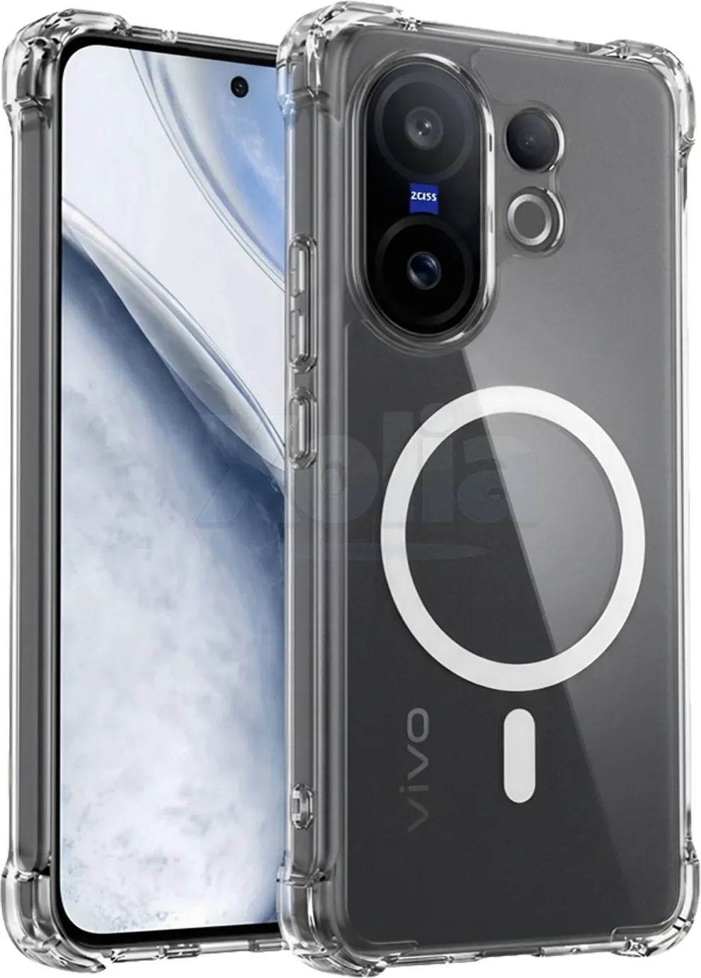 Xolia Back Cover for Vivo X200 FE 5G (Transparent, Shock Proof, Polycarbonate, Silicon, Pack of: 1)