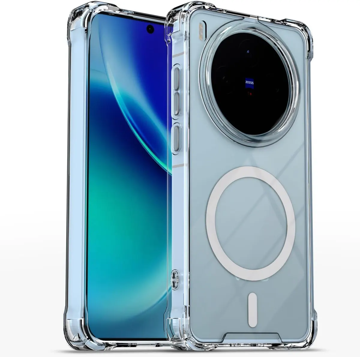 Xolia Back Cover for Vivo X300 5G (Transparent, Shock Proof, Polycarbonate, Silicon, Pack of: 1)