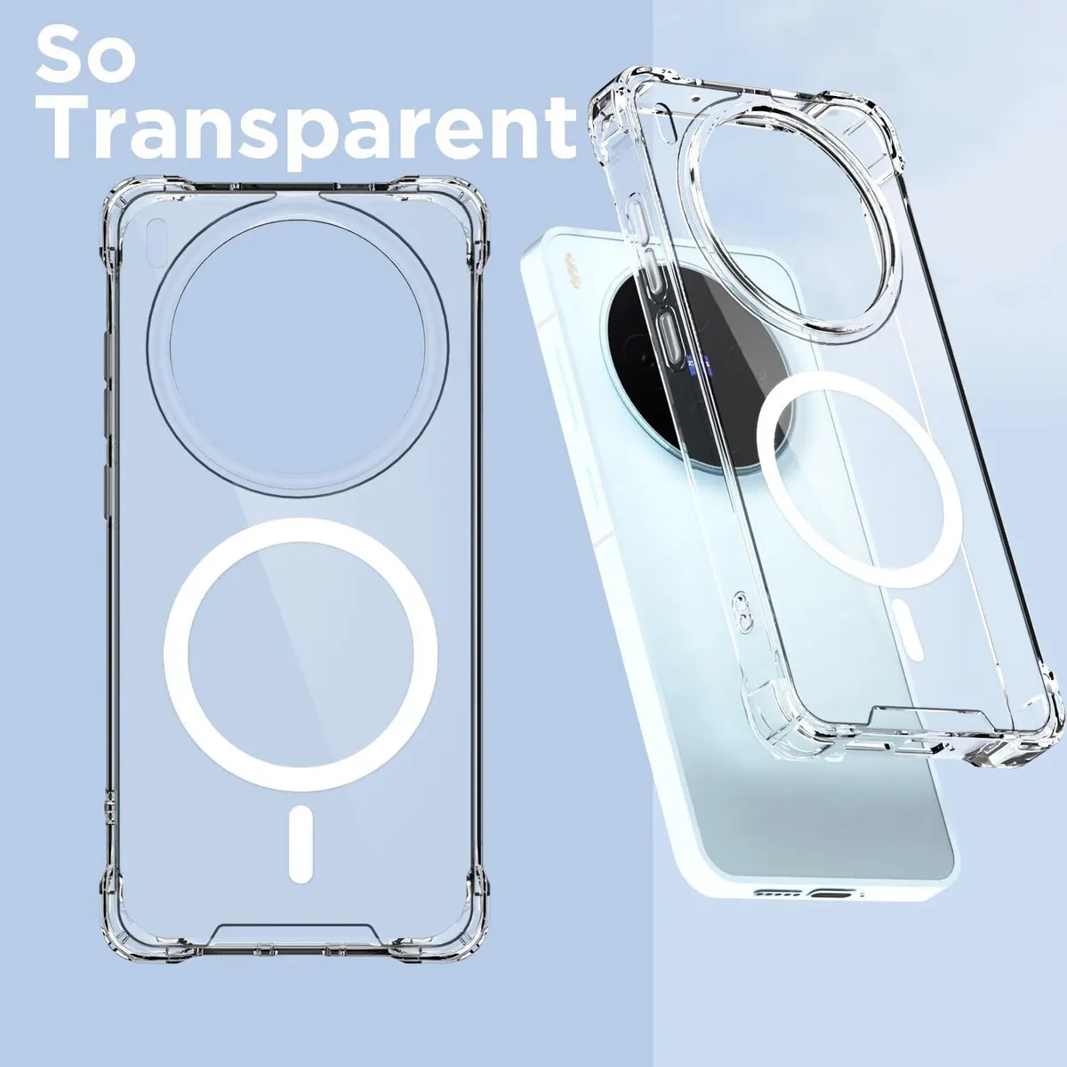 Xolia Back Cover for Vivo X300 5G (Transparent, Shock Proof, Polycarbonate, Silicon, Pack of: 1) — image 3 of 5