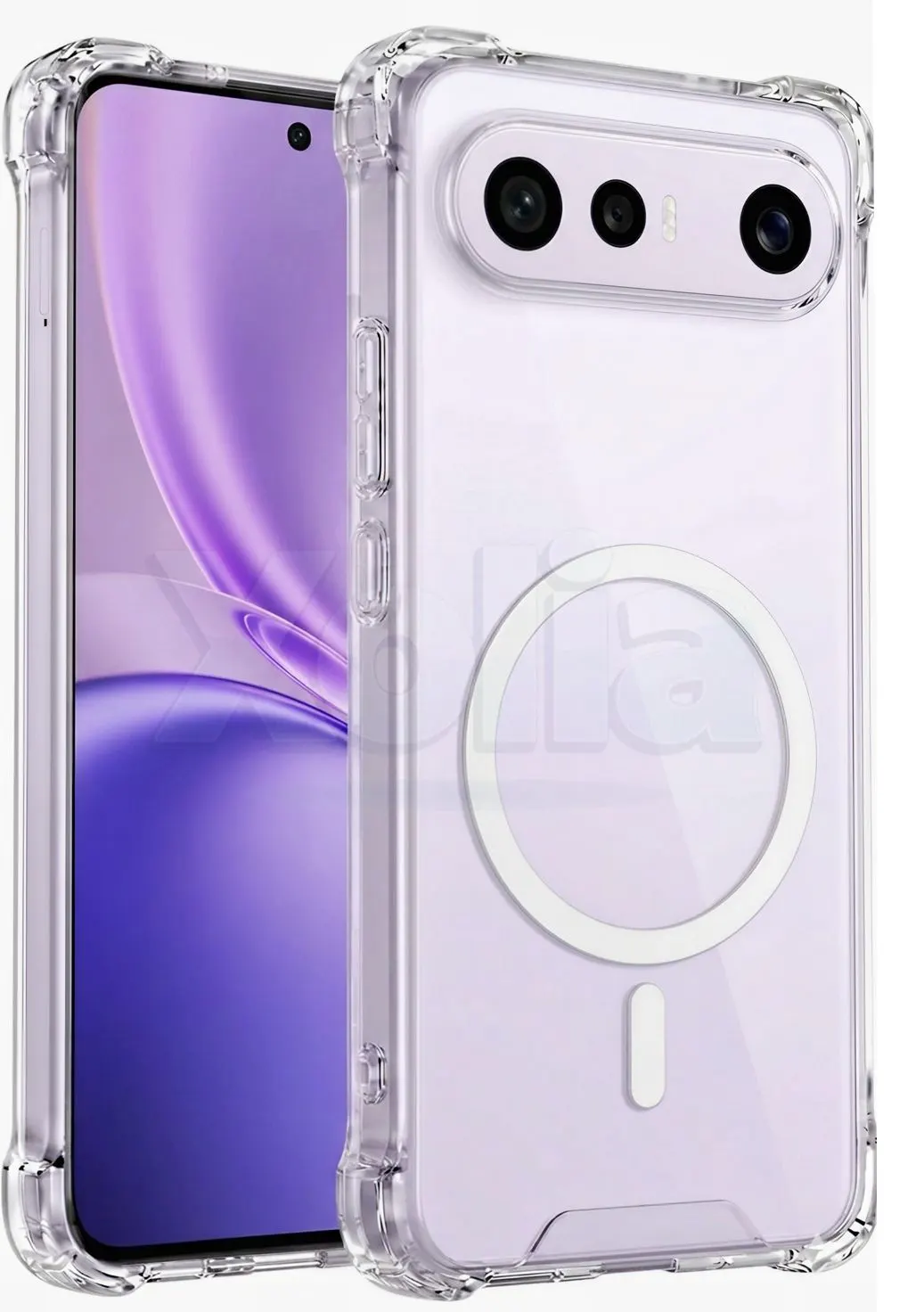 Xolia Back Cover for Vivo X300 Fe 5G (Transparent, Shock Proof, Polycarbonate, Silicon, Pack of: 1)