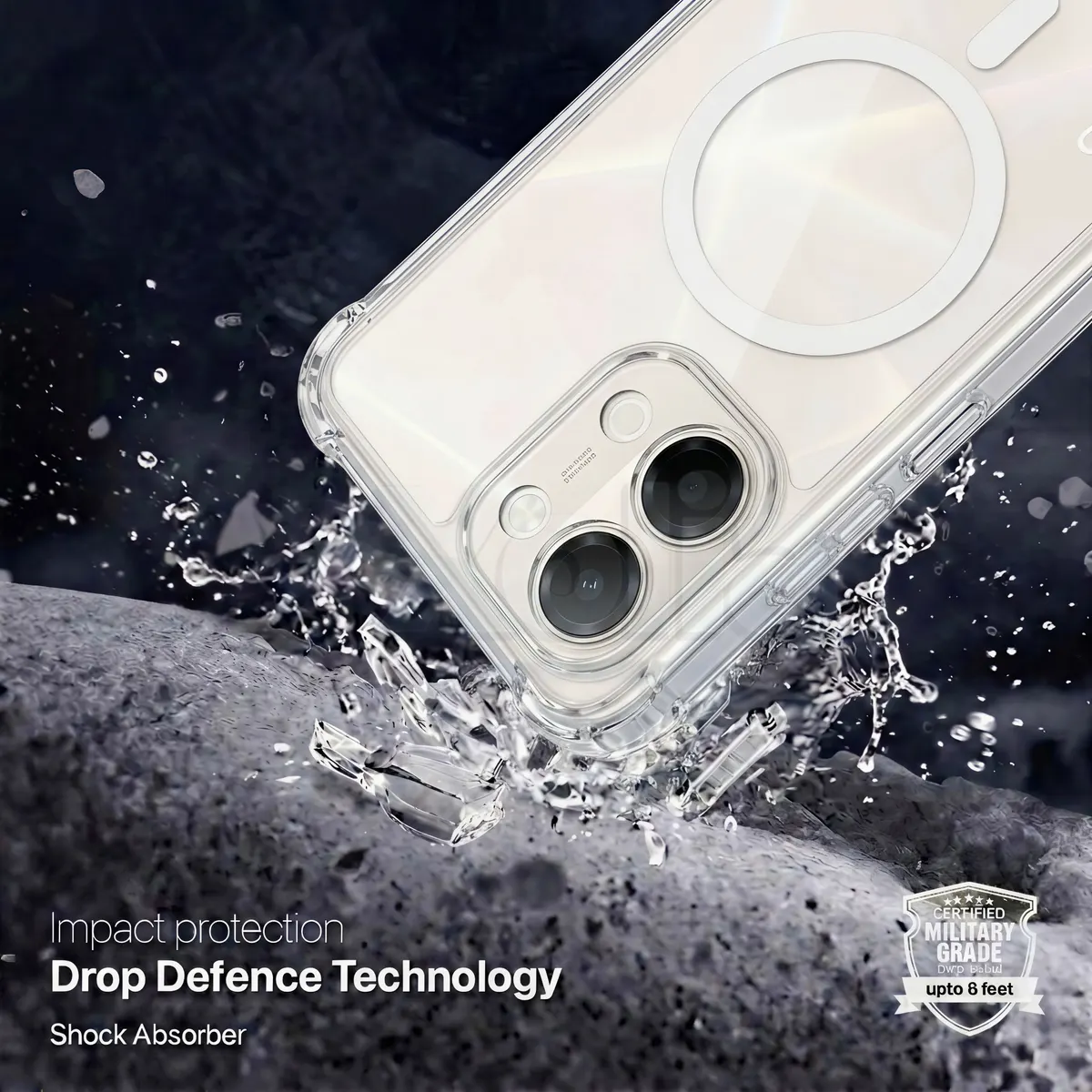 Xolia Back Cover for Vivo Y21 5G (Transparent, Shock Proof, Polycarbonate, Silicon, Pack of: 1) — image 2 of 4