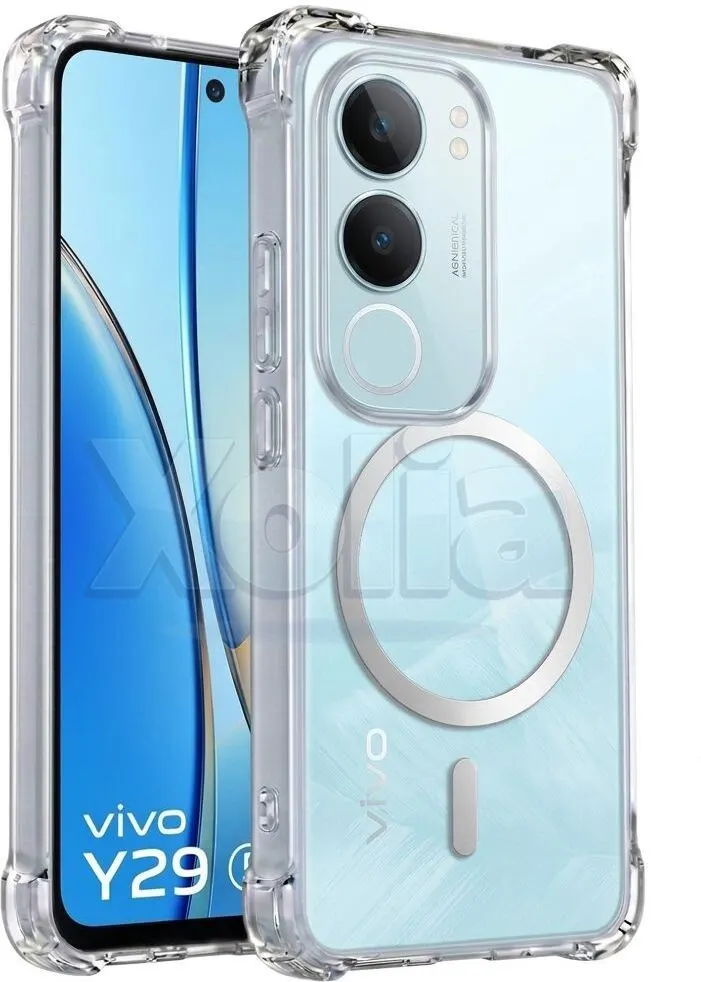Xolia Back Cover for vivo Y29 5G (Transparent, Shock Proof, Polycarbonate, Silicon, Pack of: 1)