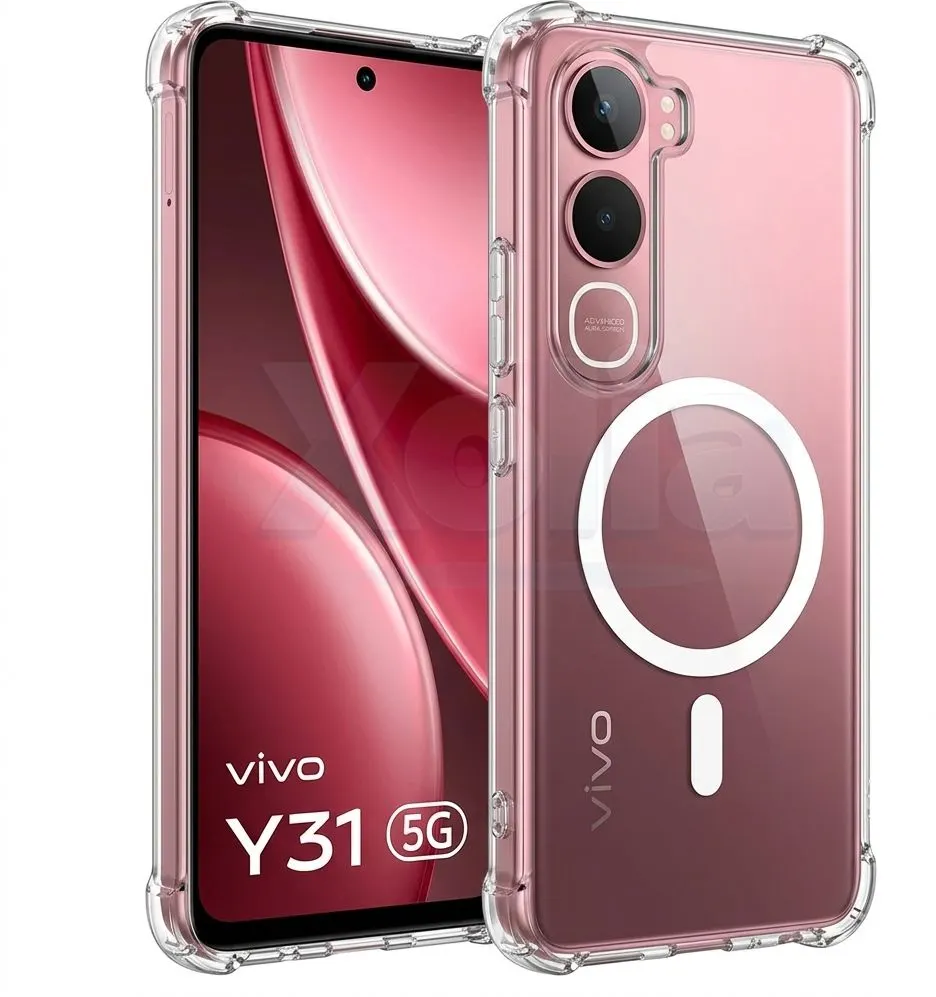Xolia Back Cover for Vivo Y31 5G (Transparent, Shock Proof, Polycarbonate, Silicon, Pack of: 1)
