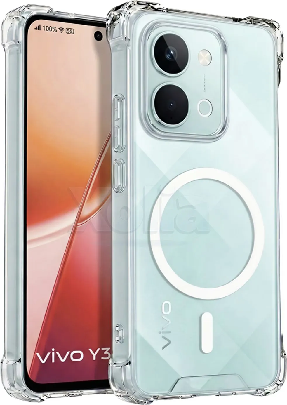 Xolia Back Cover for vivo Y31t 5G (Transparent, Shock Proof, Polycarbonate, Silicon, Pack of: 1)