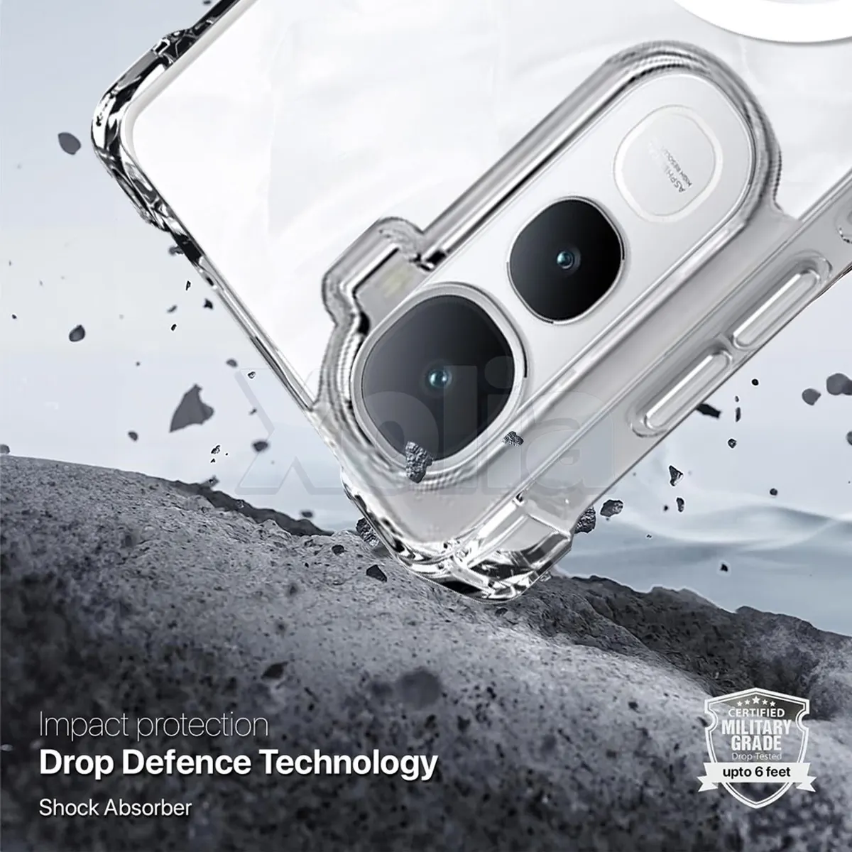 Xolia Back Cover for Vivo Y400 5G (Transparent, Shock Proof, Polycarbonate, Silicon, Pack of: 1) — image 4 of 5