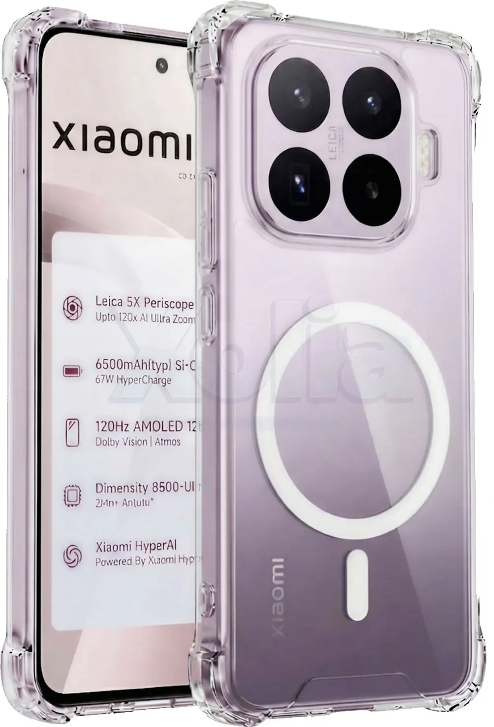 Xolia Back Cover for Xiaomi 17T 5G (Transparent, Shock Proof, Polycarbonate, Silicon, Pack of: 1)
