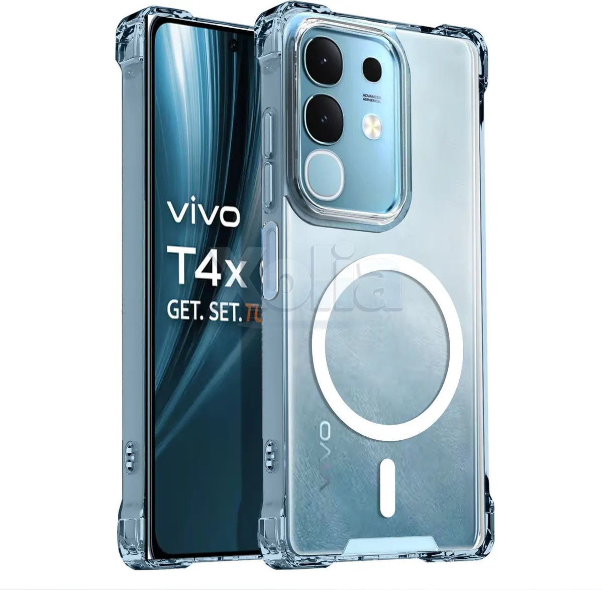 Xolia Back Cover for iQOO Z10x 5G (Transparent, Shock Proof, Polycarbonate, Silicon, Pack of: 1)