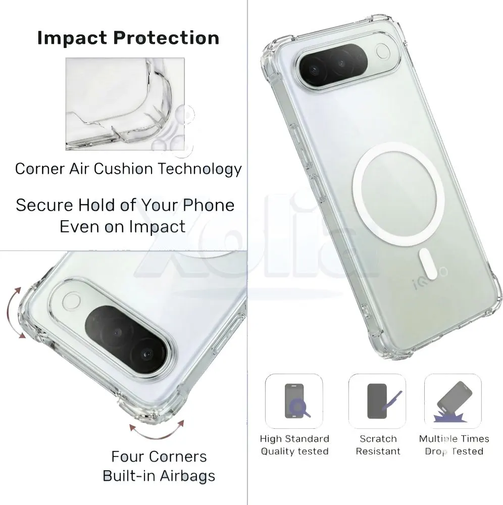 Xolia Back Cover for iQOO Z11 5G (Transparent, Shock Proof, Polycarbonate, Silicon, Pack of: 1) — image 3 of 4