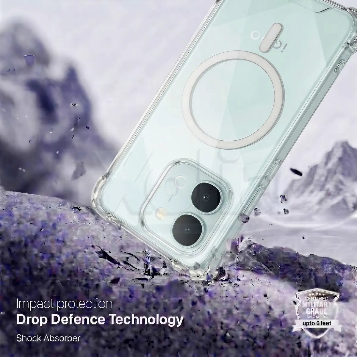 Xolia Back Cover for iQOO Z11xa 5G (Transparent, Shock Proof, Polycarbonate, Silicon, Pack of: 1) — image 3 of 5