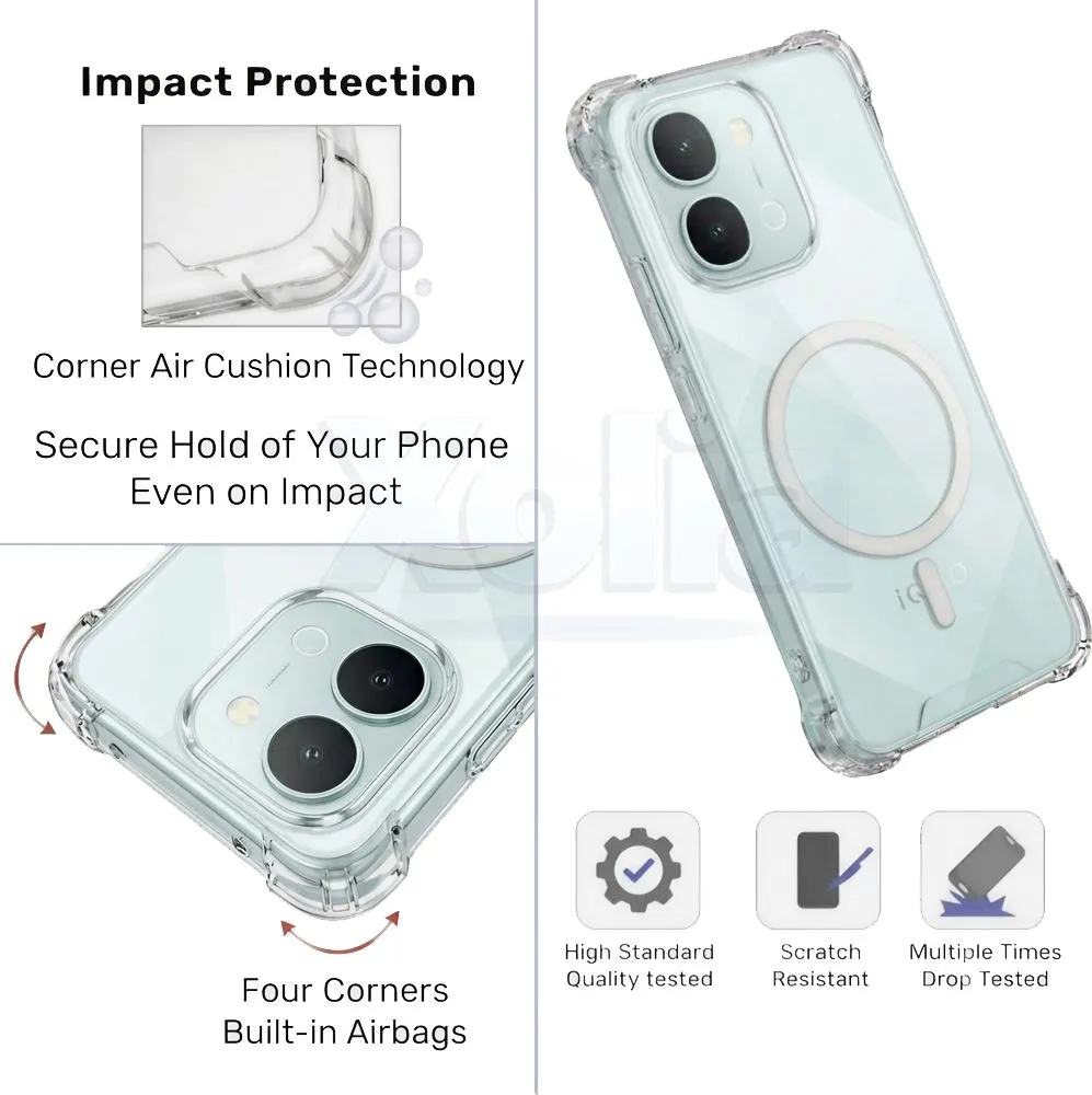 Xolia Back Cover for iQOO Z11xa 5G (Transparent, Shock Proof, Polycarbonate, Silicon, Pack of: 1) — image 4 of 5