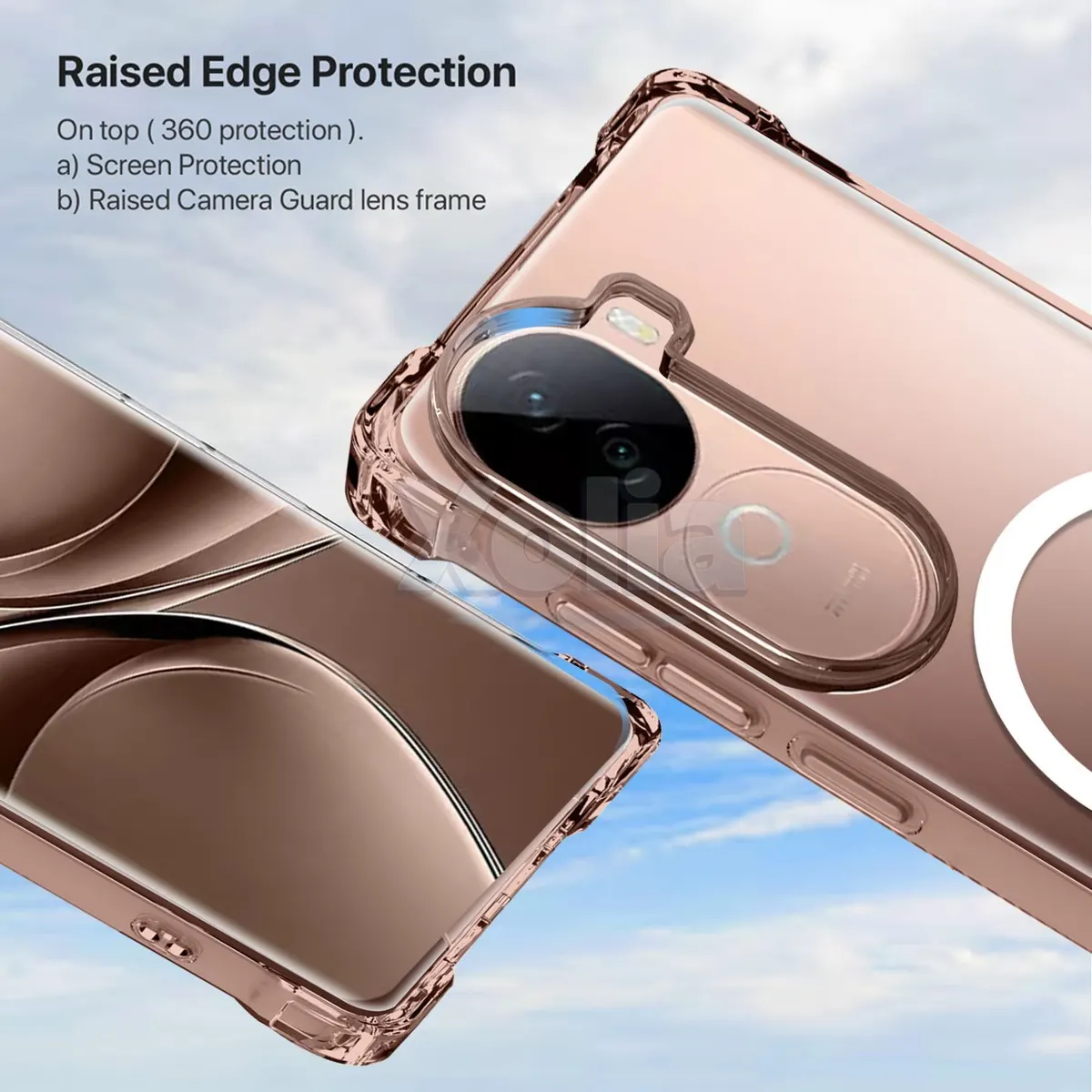 Xolia Back Cover for iQOO Z9s 5G (Transparent, Shock Proof, Polycarbonate, Silicon, Pack of: 1) — image 2 of 5