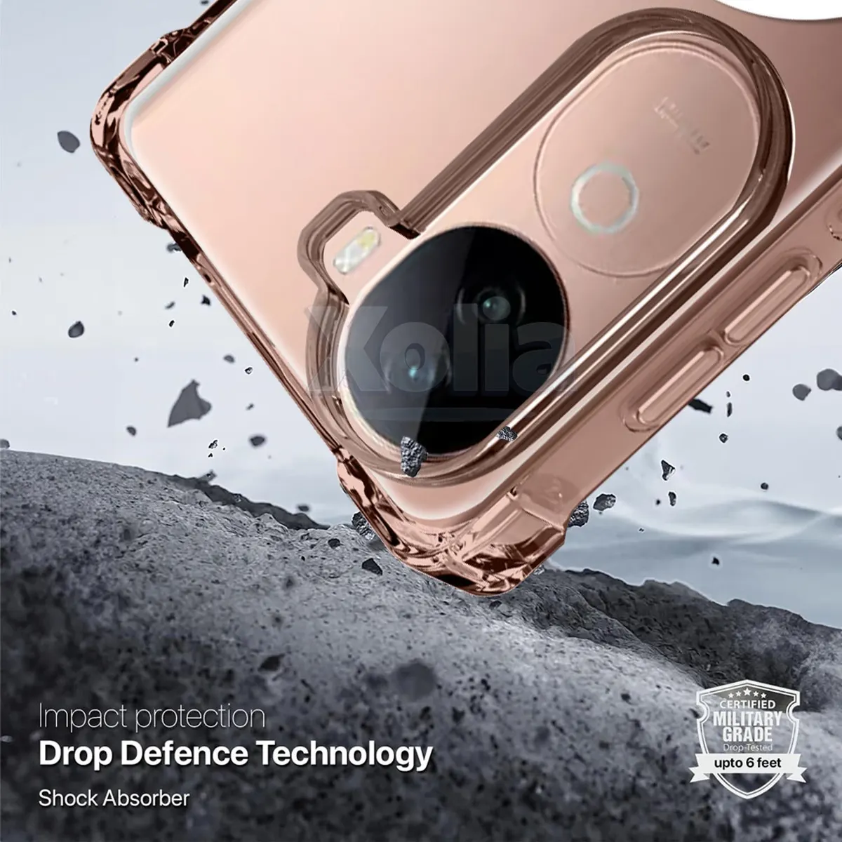 Xolia Back Cover for iQOO Z9s 5G (Transparent, Shock Proof, Polycarbonate, Silicon, Pack of: 1) — image 4 of 5
