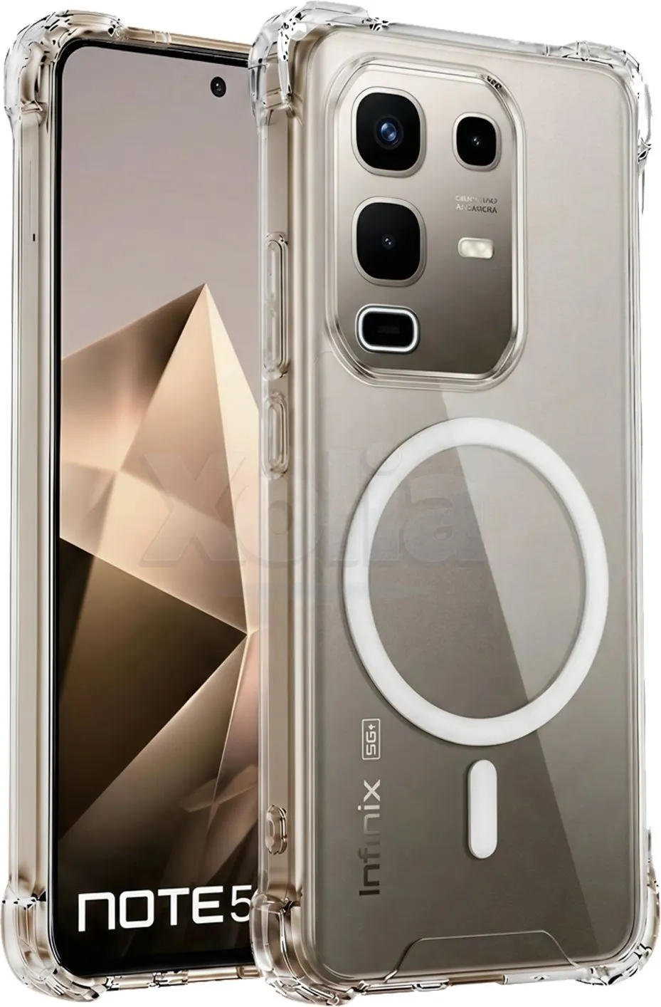 Xolia Back Cover for Infinix Note 50s 5G+ (Transparent, Shock Proof, Polycarbonate, Silicon, Pack of: 1)