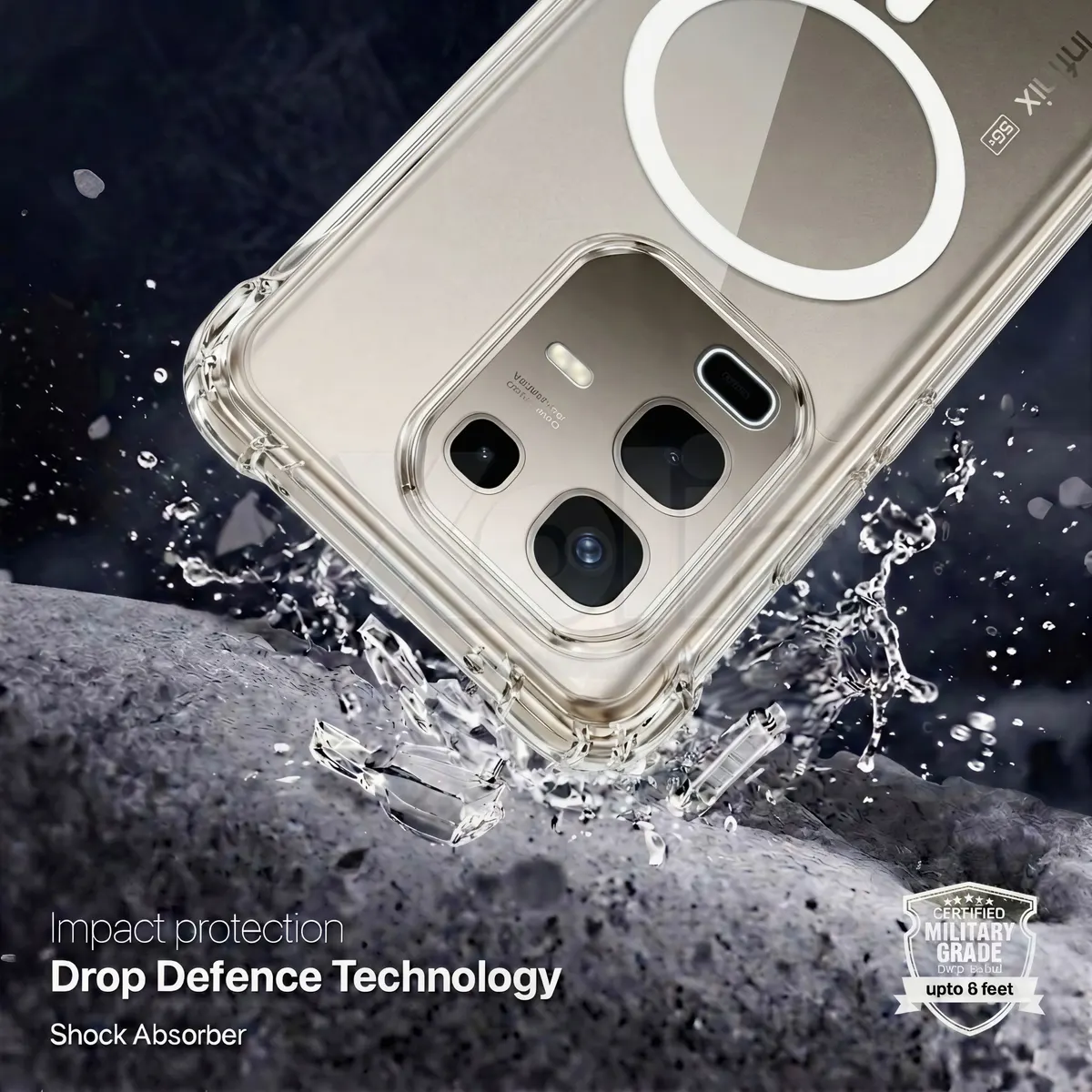 Xolia Back Cover for Infinix Note 50s 5G+ (Transparent, Shock Proof, Polycarbonate, Silicon, Pack of: 1) — image 2 of 4