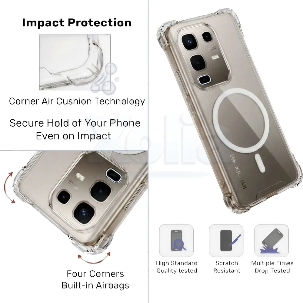 Xolia Back Cover for Infinix Note 50s 5G+ (Transparent, Shock Proof, Polycarbonate, Silicon, Pack of: 1) — image 3 of 4