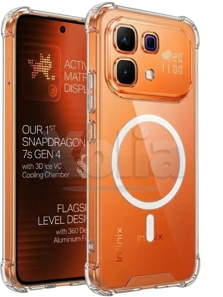Xolia Back Cover for Infinix Note 60 Pro 5G (Transparent, Shock Proof, Polycarbonate, Silicon, Pack of: 1)