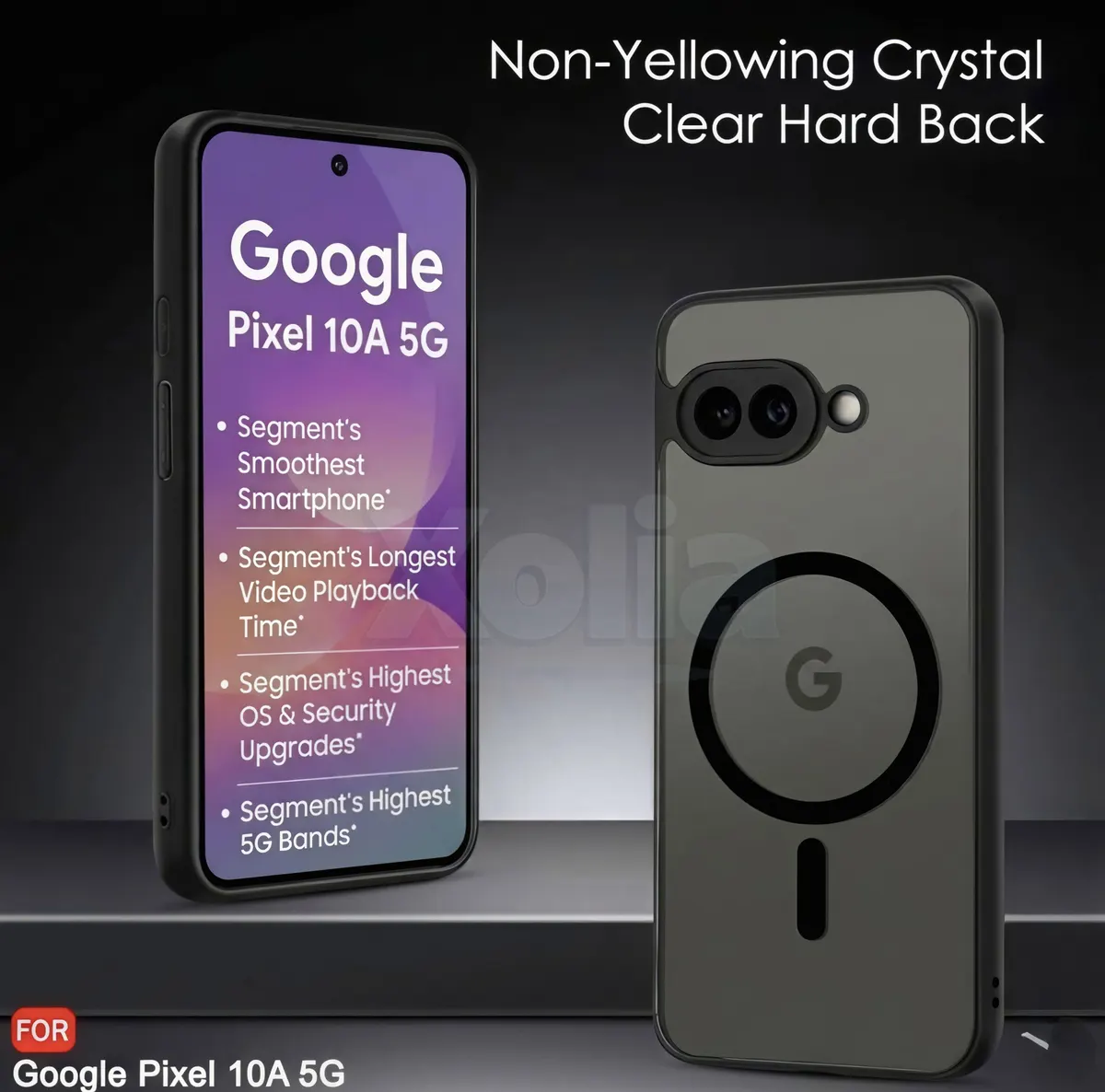 Xolia Back Cover for Google Pixel 10A (Black, Shock Proof, Polycarbonate, Silicon, Pack of: 1) — image 3 of 5