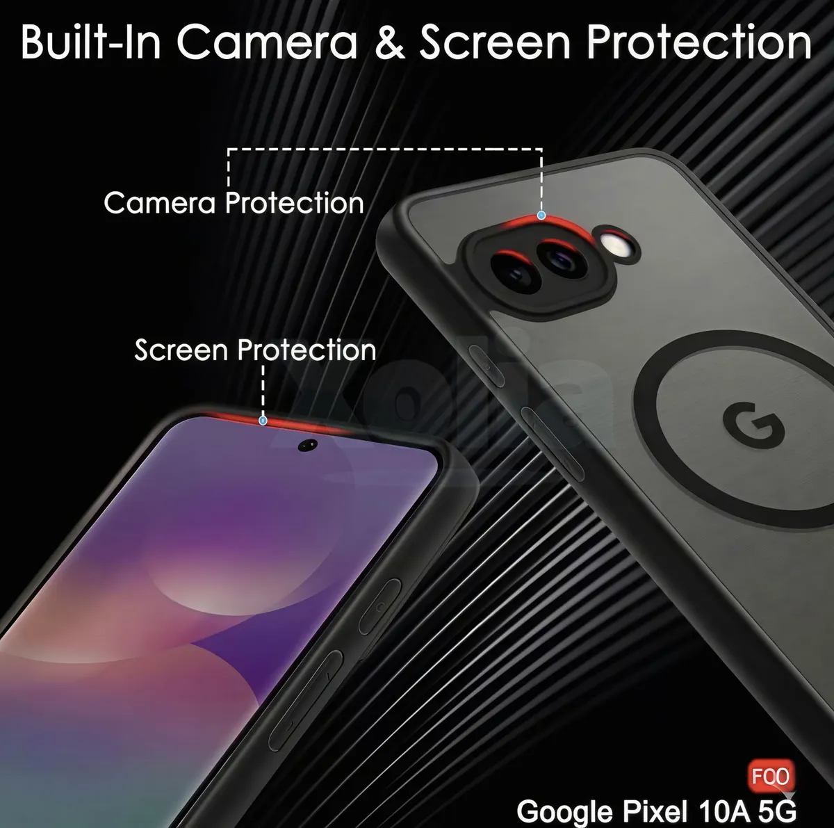 Xolia Back Cover for Google Pixel 10A (Black, Shock Proof, Polycarbonate, Silicon, Pack of: 1) — image 4 of 5
