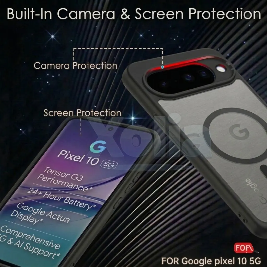 Xolia Back Cover for Google Pixel 10 (Black, Shock Proof, Polycarbonate, Silicon, Pack of: 1) — image 4 of 5