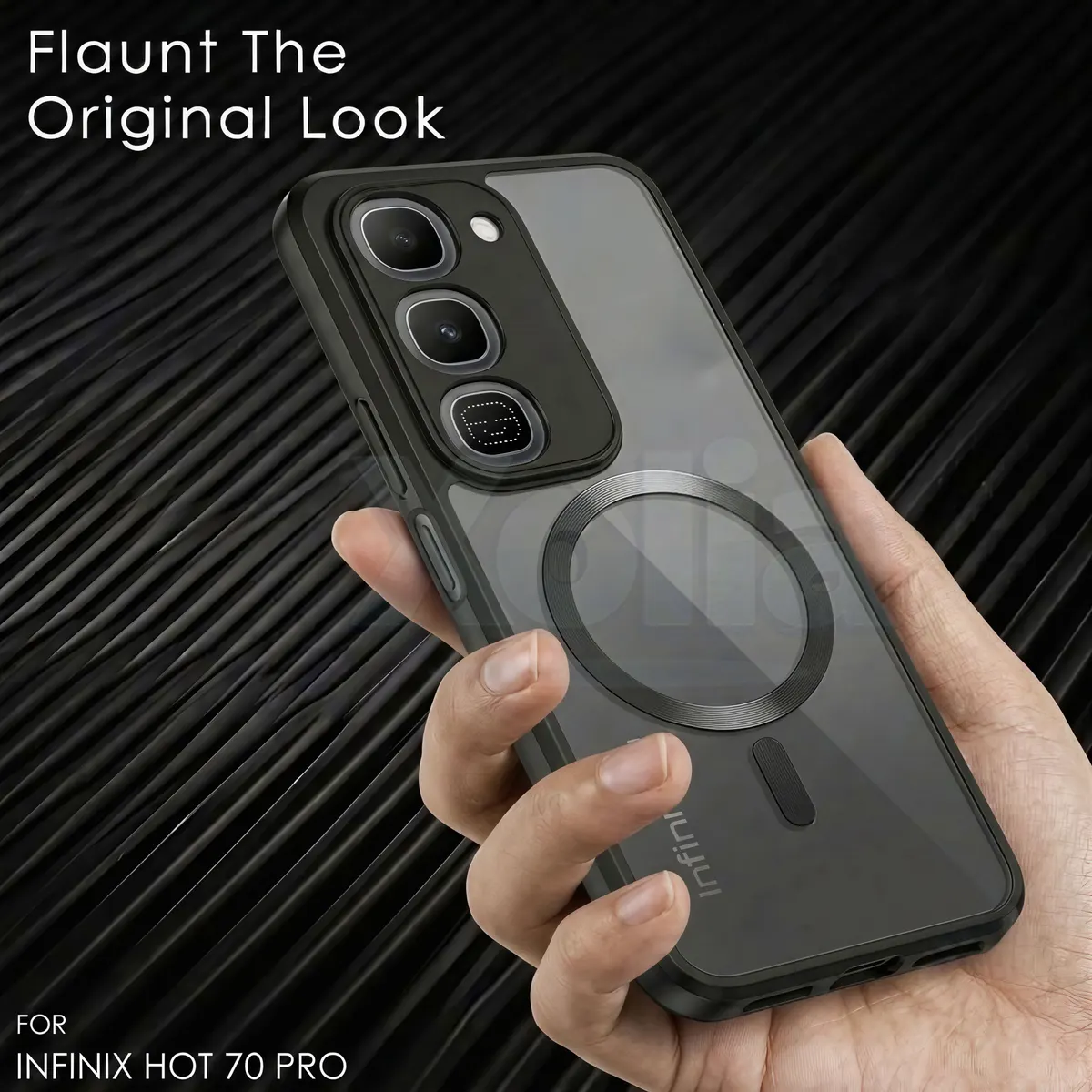 Xolia Back Cover for Infinix Hot 70 Pro 5G+ (Black, Shock Proof, Polycarbonate, Silicon, Pack of: 1) — image 4 of 4