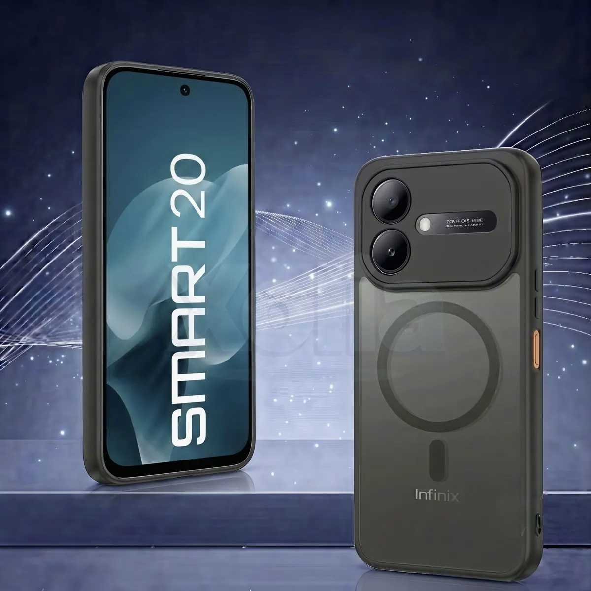 Xolia Back Cover for Infinix Smart 20 5G (Black, Shock Proof, Polycarbonate, Silicon, Pack of: 1) — image 2 of 4