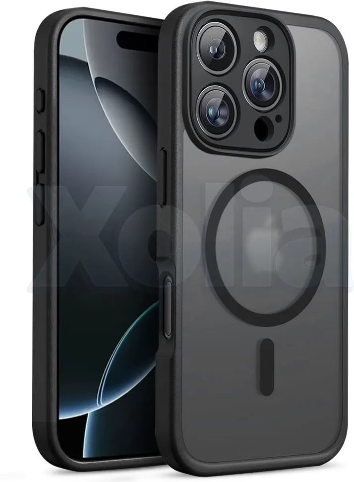 Xolia Back Cover for Apple iPhone 16 Pro (Black, Shock Proof, Polycarbonate, Silicon, Pack of: 1)