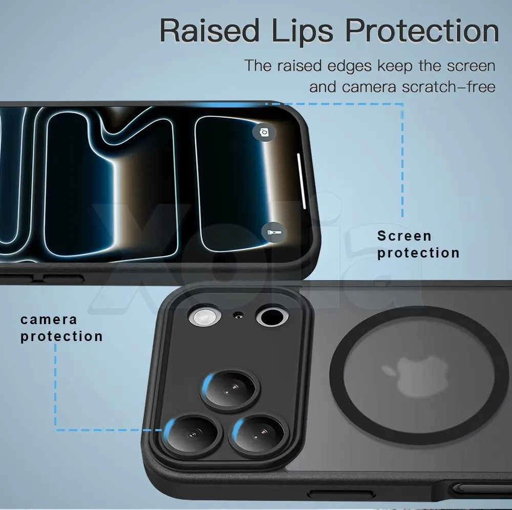 Xolia Back Cover for APPLE IPHONE 17 PRO (Black, Shock Proof, Polycarbonate, Silicon, Pack of: 1) — image 4 of 5