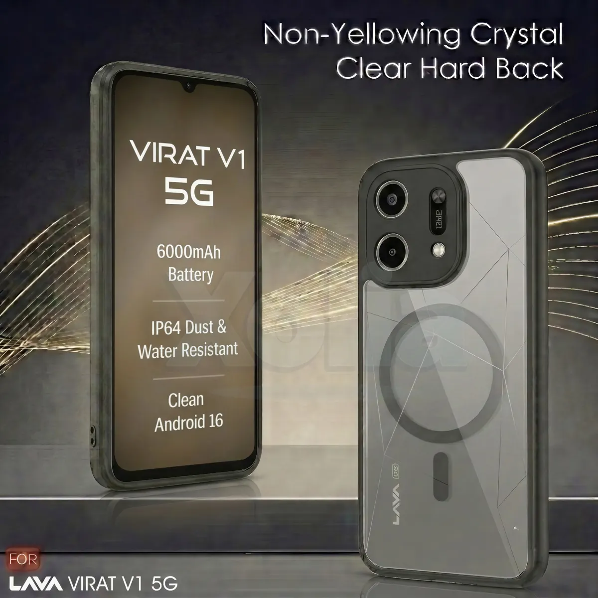 Xolia Back Cover for LAVA Virat V1 5G (Black, Shock Proof, Polycarbonate, Silicon, Pack of: 1) — image 2 of 4