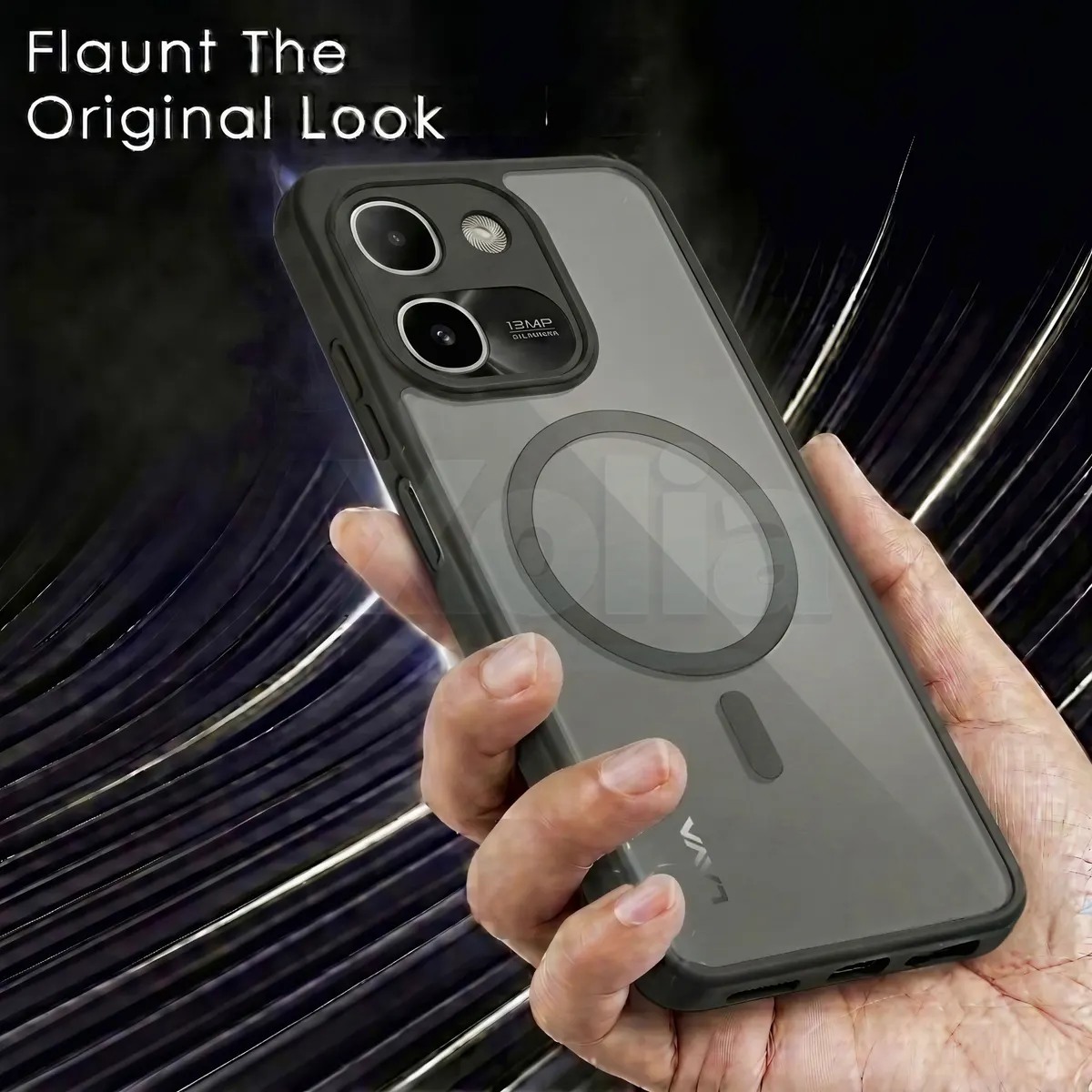 Xolia Back Cover for LAVA Virat V1 (Black, Shock Proof, Polycarbonate, Silicon, Pack of: 1) — image 4 of 4