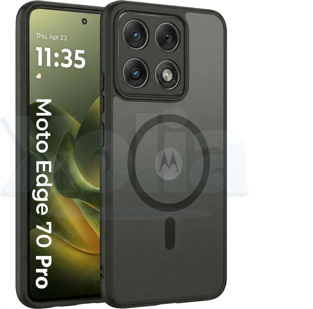 Xolia Back Cover for Motorola Edge 70 Pro 5G (Black, Shock Proof, Polycarbonate, Silicon, Pack of: 1)