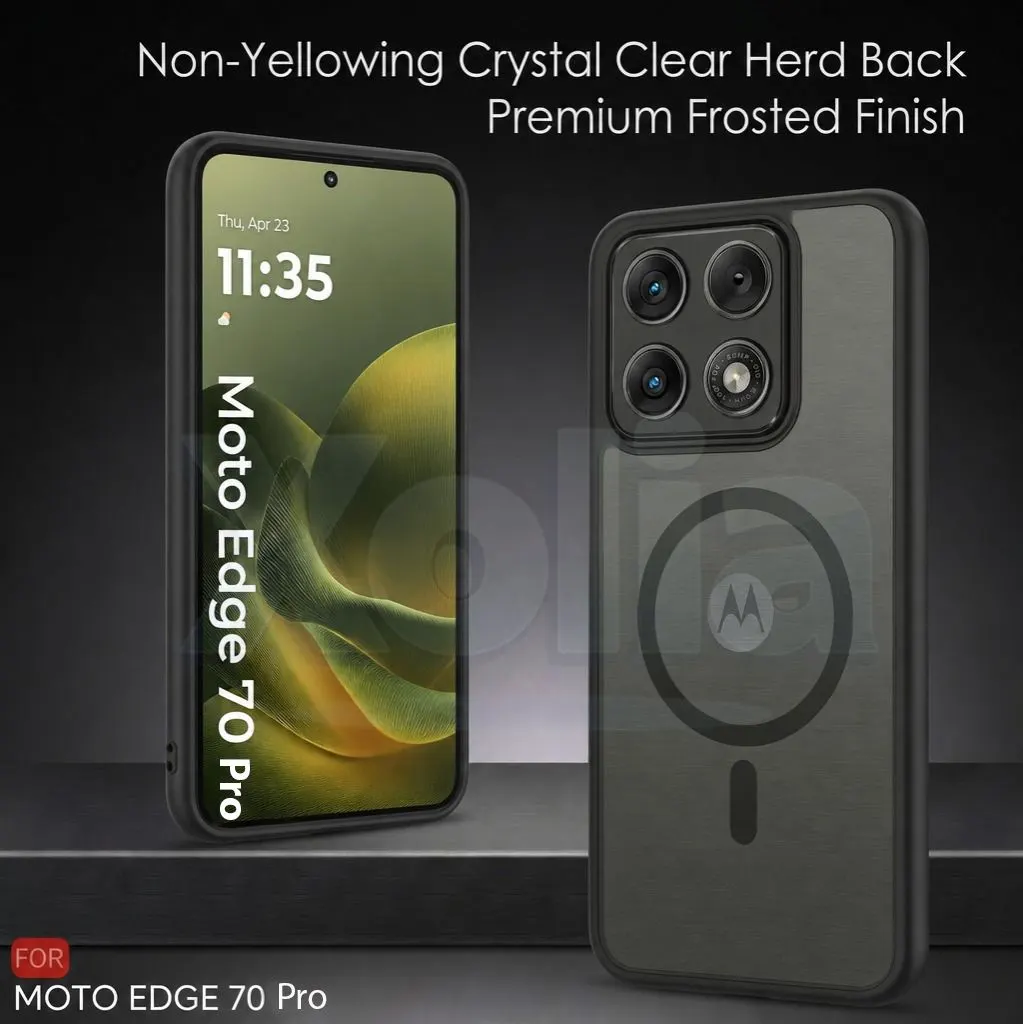 Xolia Back Cover for Motorola Edge 70 Pro 5G (Black, Shock Proof, Polycarbonate, Silicon, Pack of: 1) — image 3 of 5