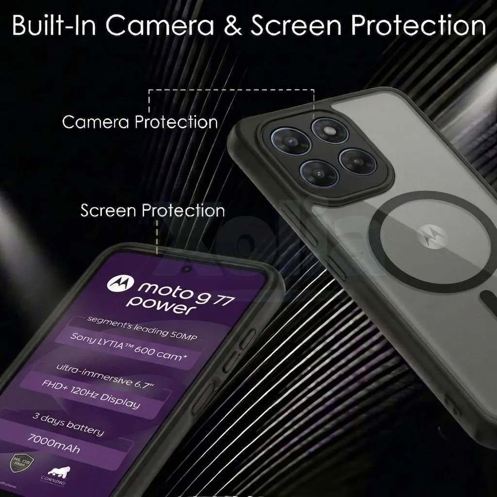 Xolia Back Cover for Motorola G77 Power 5G (Black, Shock Proof, Polycarbonate, Silicon, Pack of: 1) — image 3 of 4