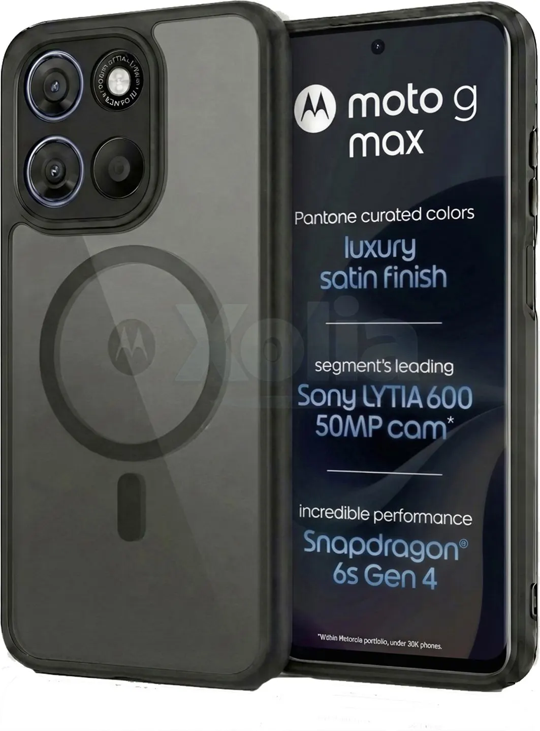 Xolia Back Cover for Motorola Moto G Max 5G (Black, Shock Proof, Polycarbonate, Silicon, Pack of: 1)