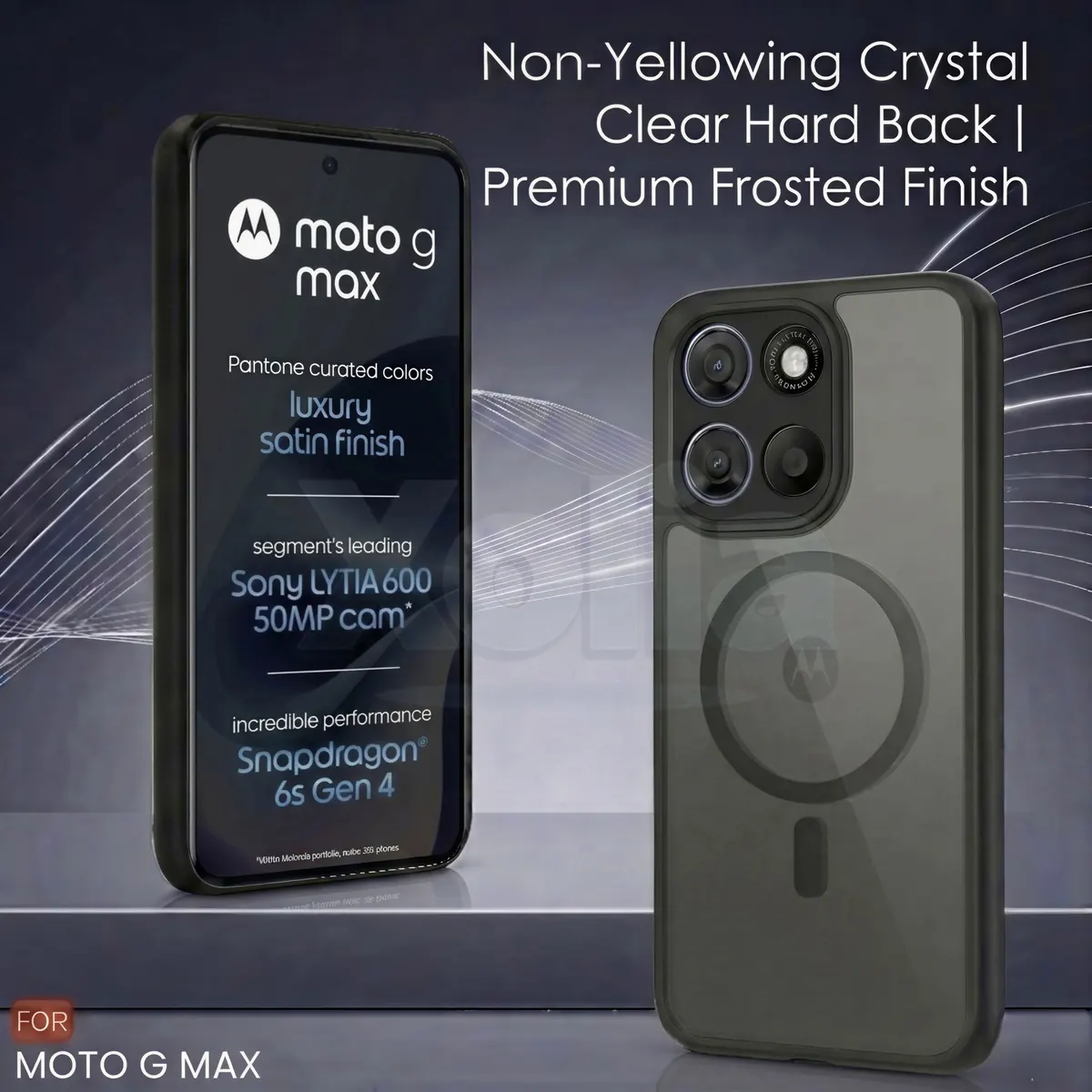 Xolia Back Cover for Motorola Moto G Max 5G (Black, Shock Proof, Polycarbonate, Silicon, Pack of: 1) — image 3 of 5
