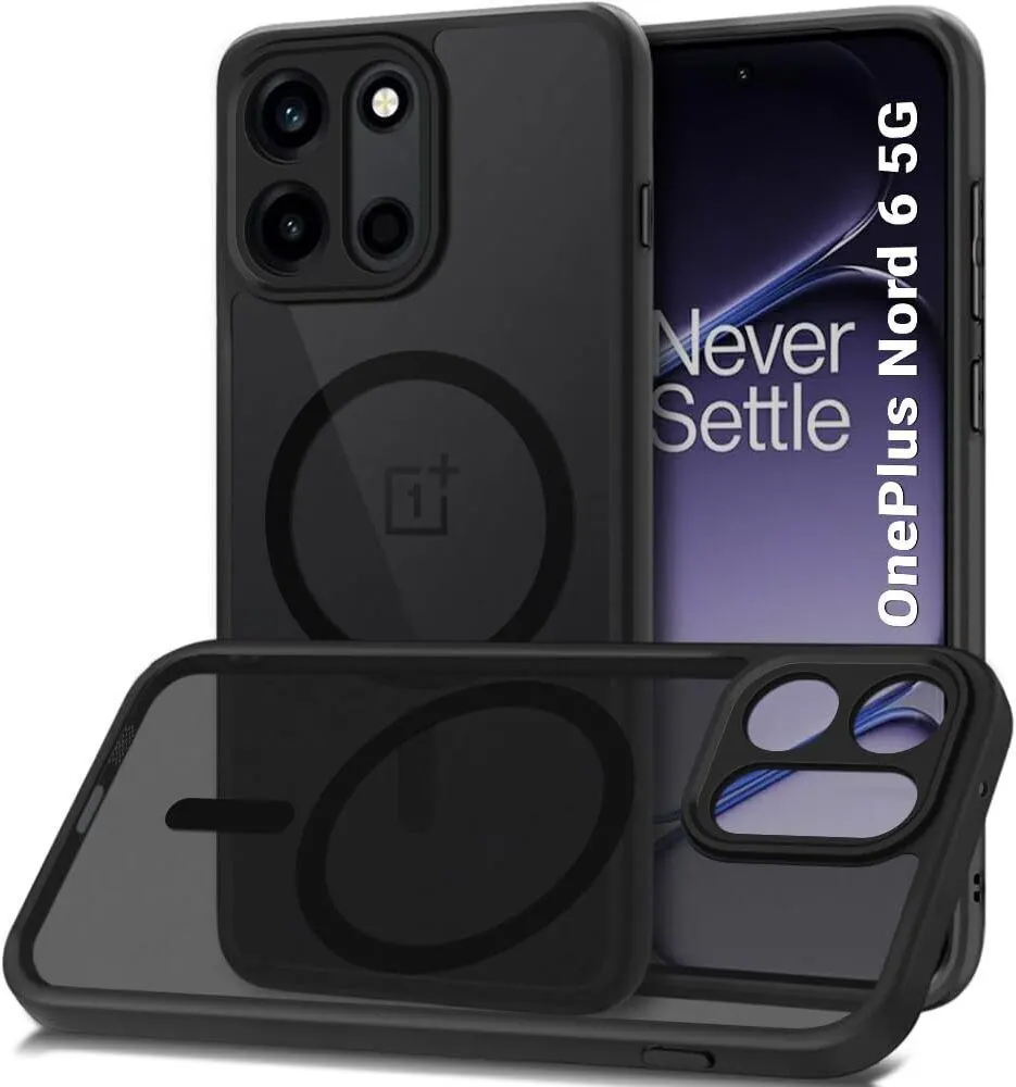 Xolia Back Cover for OnePlus Nord 6 5G (Black, Shock Proof, Polycarbonate, Silicon, Pack of: 1)