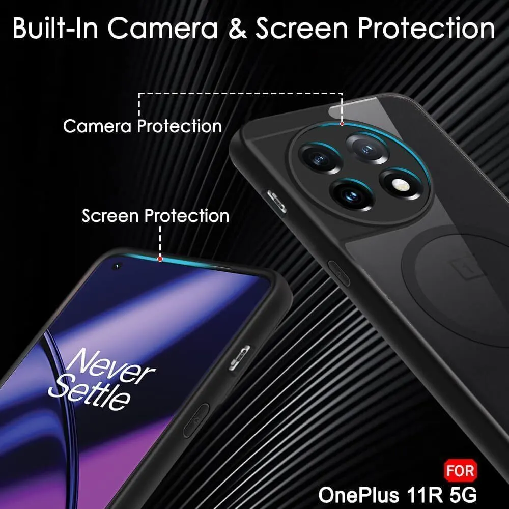 Xolia Back Cover for OnePlus 11R 5G (Black, Shock Proof, Polycarbonate, Silicon, Pack of: 1) — image 4 of 5