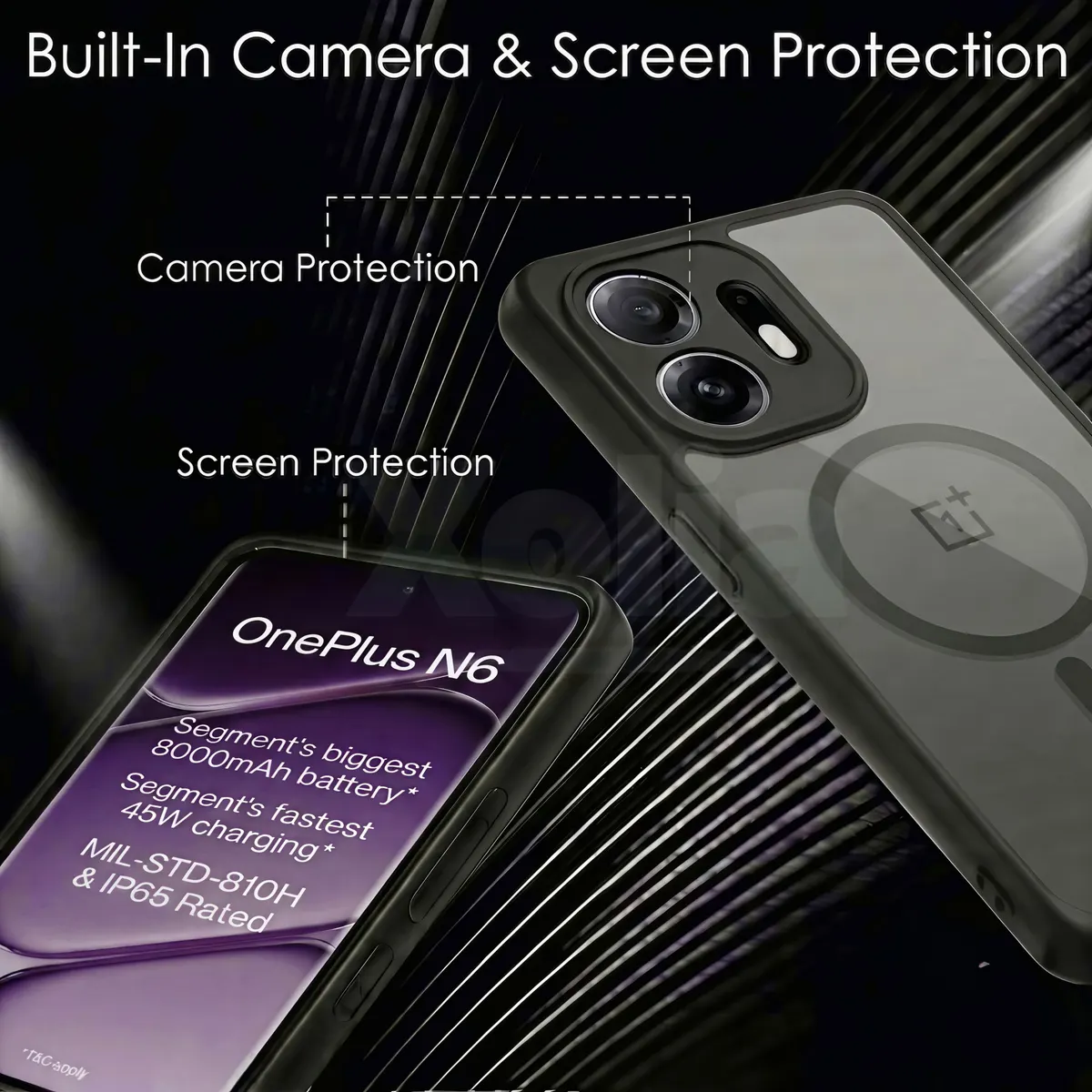 Xolia Back Cover for Oneplus N6 5G (Black, Shock Proof, Polycarbonate, Silicon, Pack of: 1) — image 4 of 5