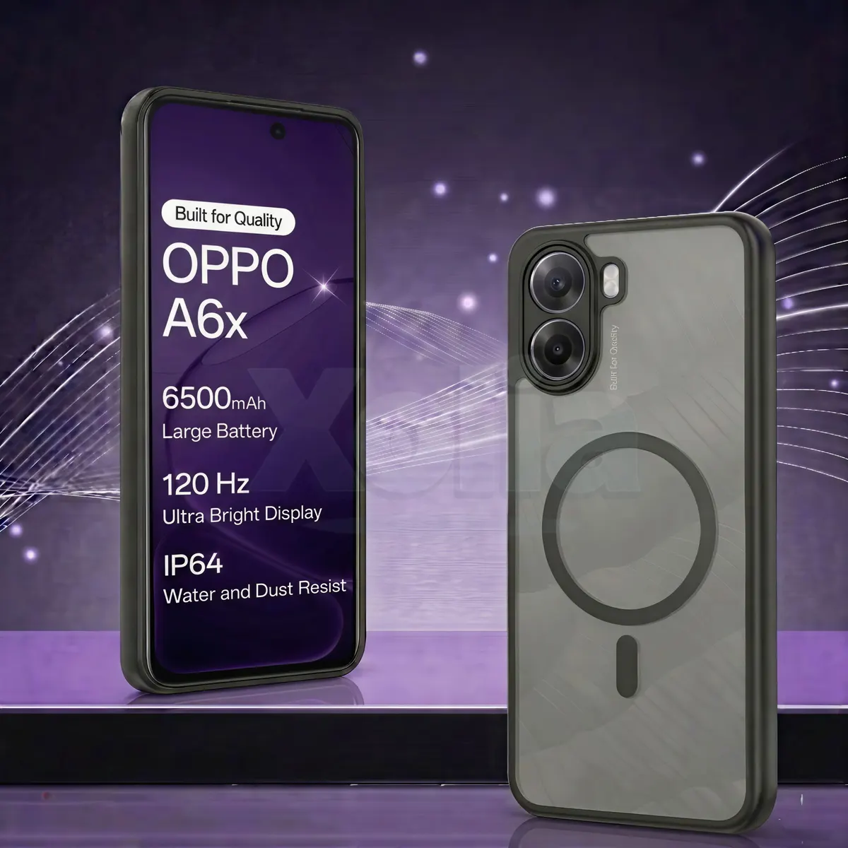 Xolia Back Cover for Oppo A6x 5G (Black, Shock Proof, Polycarbonate, Silicon, Pack of: 1) — image 3 of 5