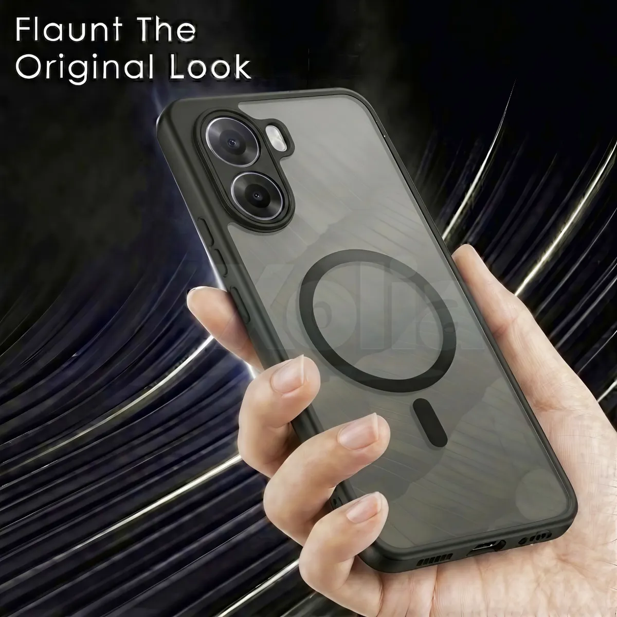 Xolia Back Cover for Oppo A6x 5G (Black, Shock Proof, Polycarbonate, Silicon, Pack of: 1) — image 5 of 5