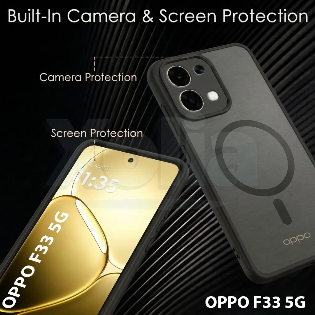 Xolia Back Cover for Oppo F33 5G (Black, Shock Proof, Polycarbonate, Silicon, Pack of: 1) — image 4 of 5
