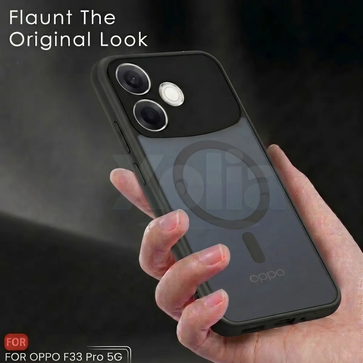 Xolia Back Cover for Oppo F33 Pro 5G (Black, Shock Proof, Polycarbonate, Silicon, Pack of: 1) — image 5 of 5