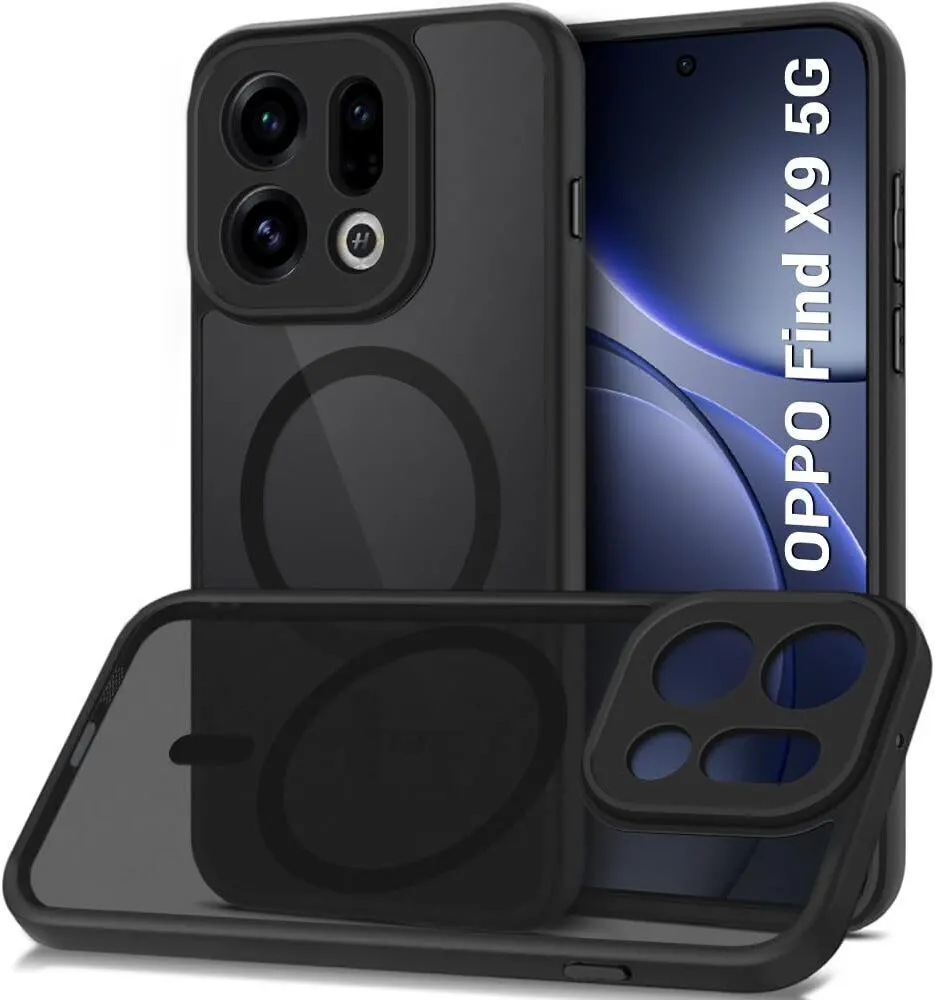 Xolia Back Cover for OPPO Find X9 5G (Black, Shock Proof, Polycarbonate, Silicon, Pack of: 1)