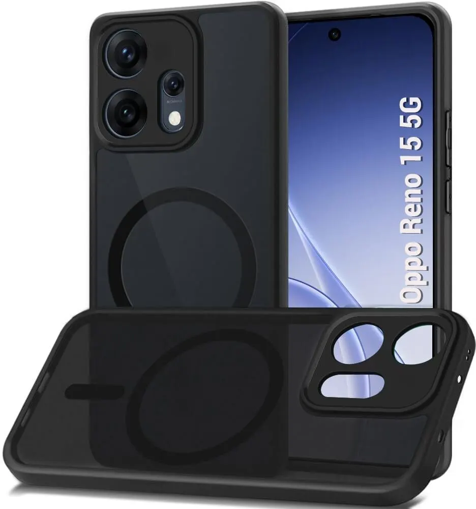 Xolia Back Cover for Oppo Reno 15 5G (Black, Shock Proof, Polycarbonate, Silicon, Pack of: 1)