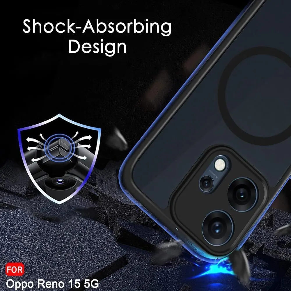 Xolia Back Cover for Oppo Reno 15 5G (Black, Shock Proof, Polycarbonate, Silicon, Pack of: 1) — image 5 of 5